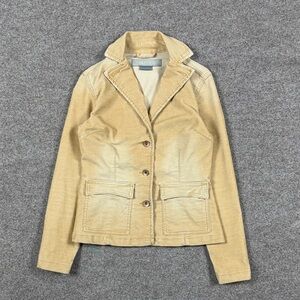 VTG Y2K Jeanstar Tan Corduroy Short Blazer Jacket Womens S Western Faded Patina